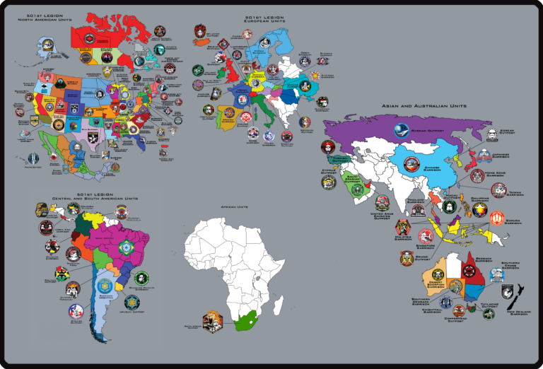 Mapa Mundial de Garrisons de la Legión 501